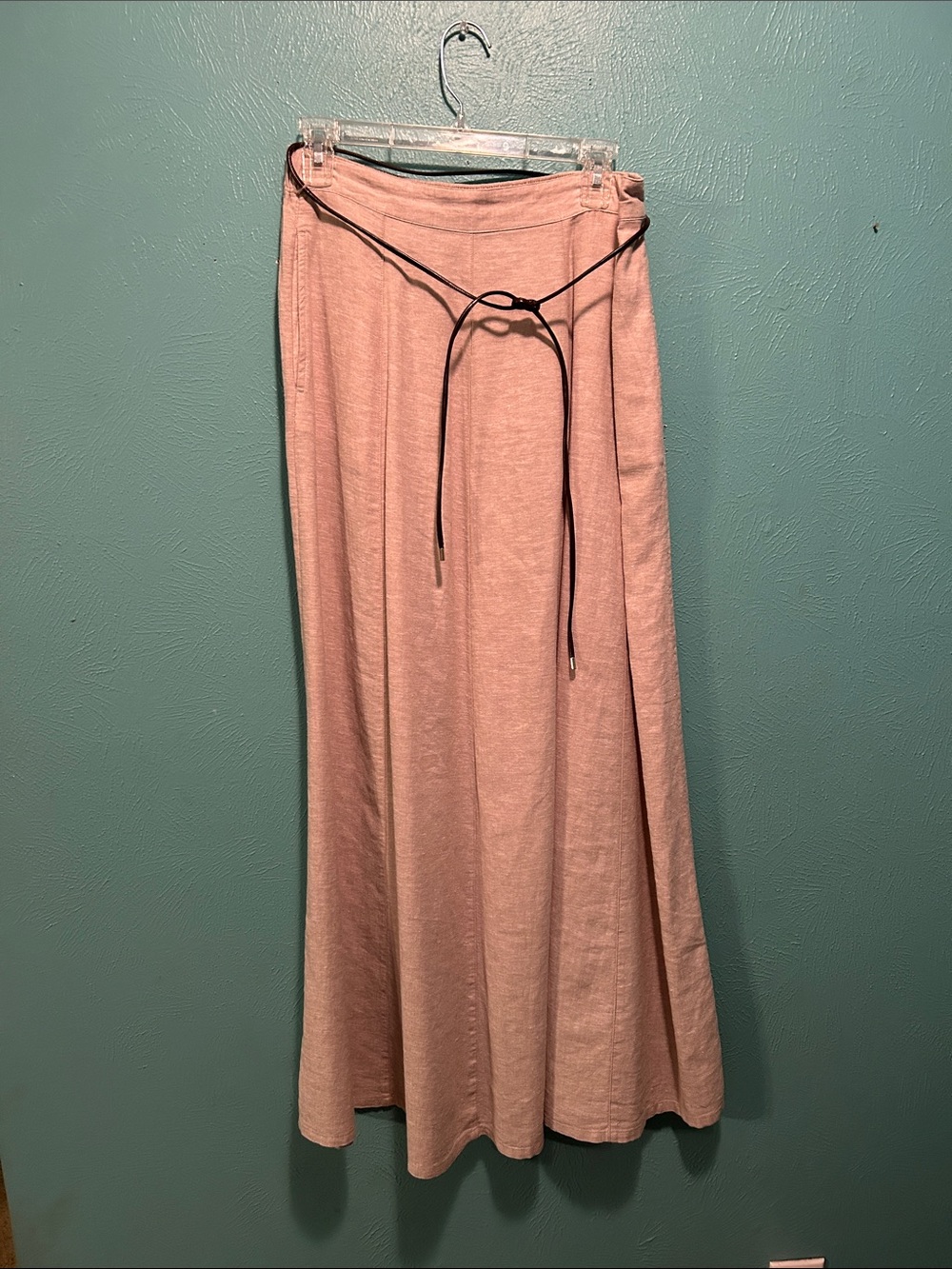 Joie Dusty Rose Maxi Skirt with Waist Tie